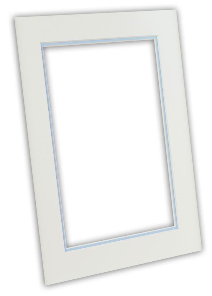 Paspatuuri kaksikerroksinen - Valkoinen/Vaaleansininen