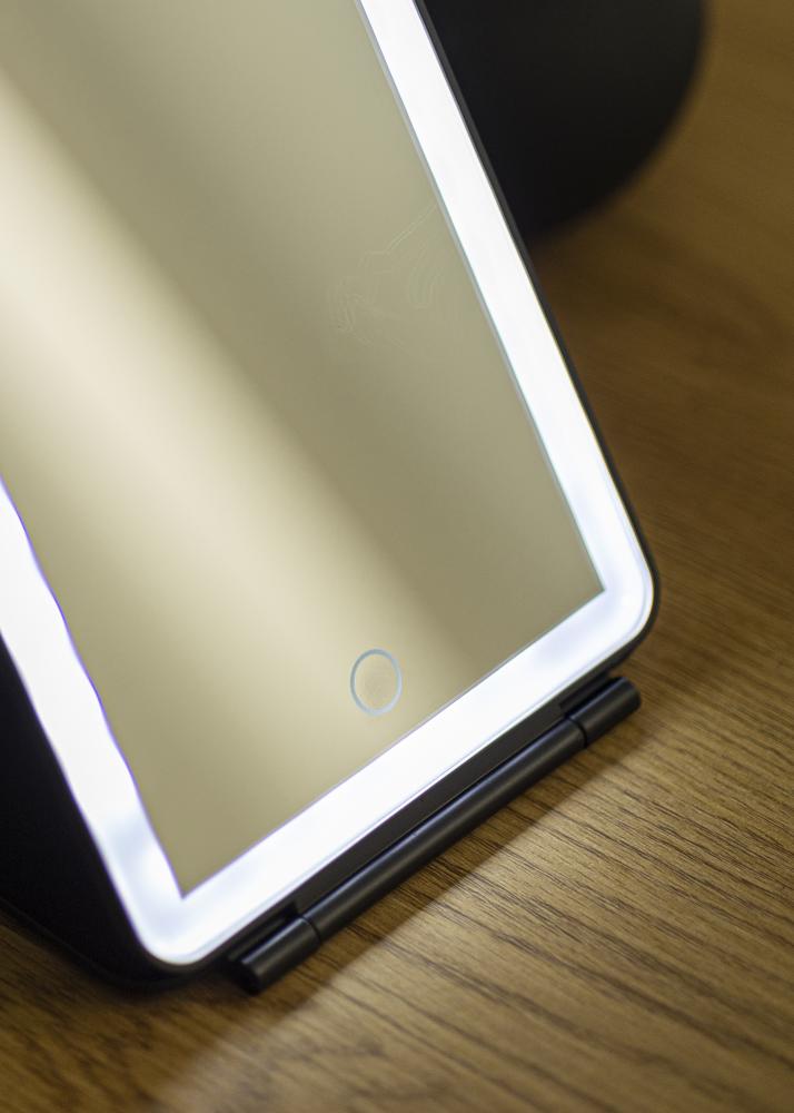 KAILA Meikkipeili Travel LED Ladattava Musta 14x20 cm