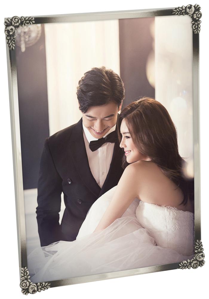 Kehys Rosen Metall Hopeanvärinen 10x15 cm