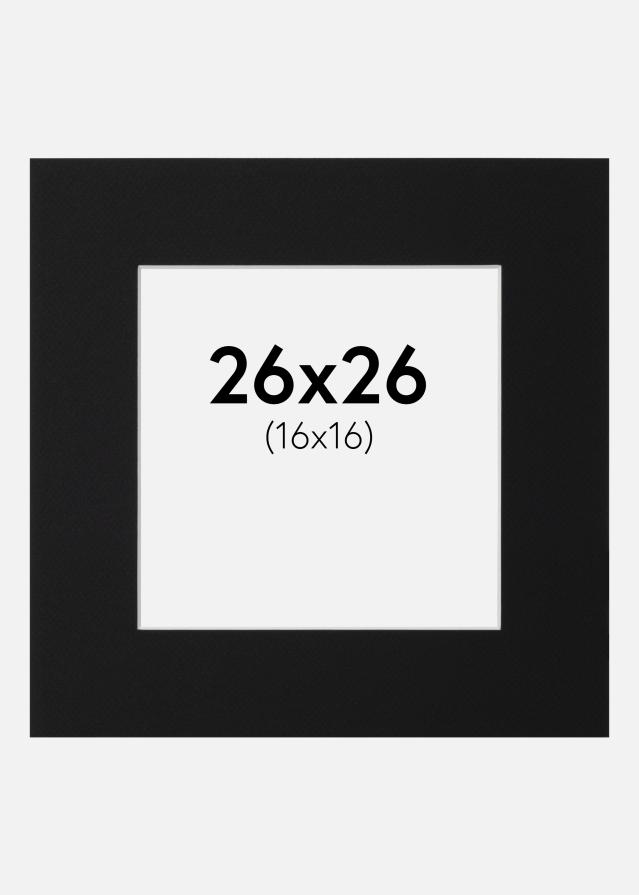 Paspatuuri Musta Standard (Valkoinen keskus) 26x26 cm (16x16)
