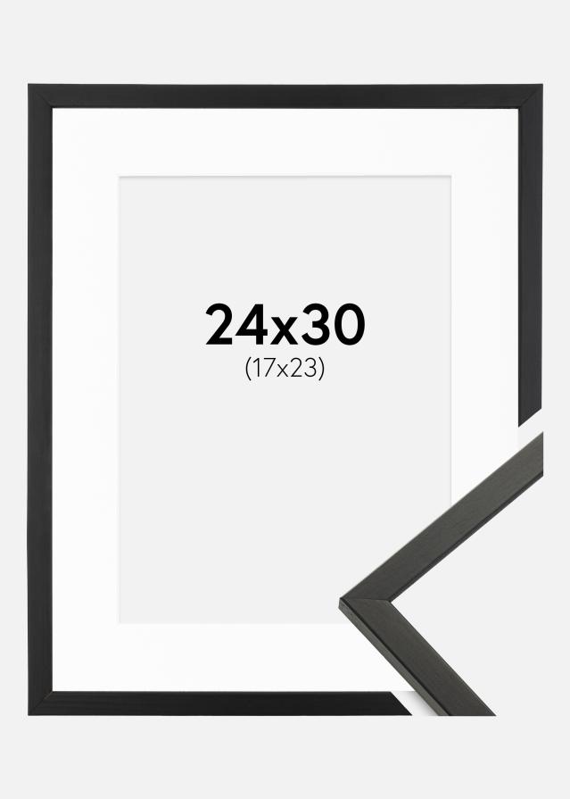 Kehys Galant Musta 24x30 cm - Passepartout Valkoinen 18x24 cm