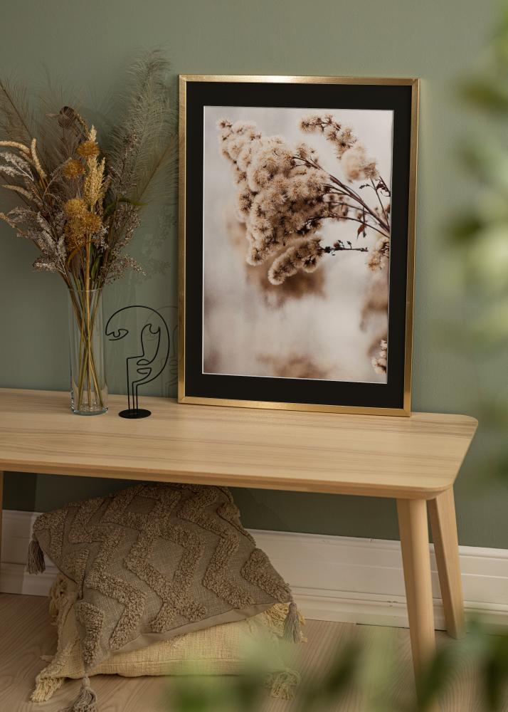 Kehys Trendy Kulta 20x25 cm - Passepartout Musta 14x18 cm