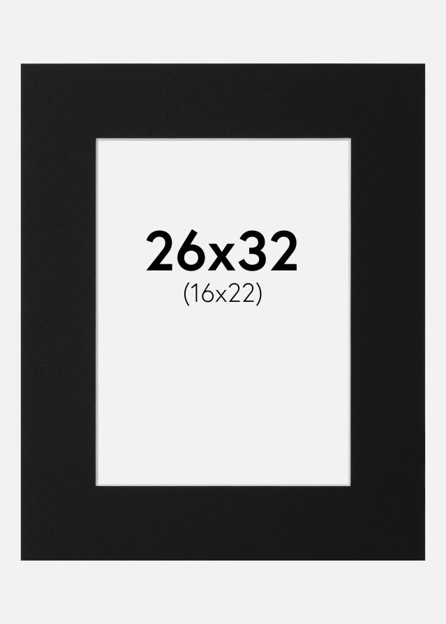 Paspatuuri Musta Standard (Valkoinen keskus) 26x32 cm (16x22)