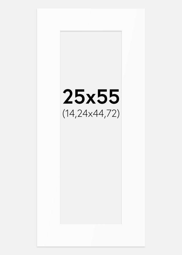 Passepartout Valkoinen Standard (Valkoinen keskus) 25x55 cm (14,24x44,72)