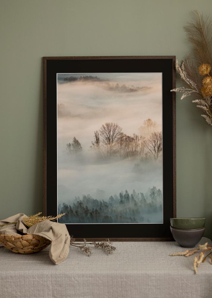 Kehys Edsbyn Saksanpähkinä 40x70 cm - Paspatuuri Musta 28x58 cm