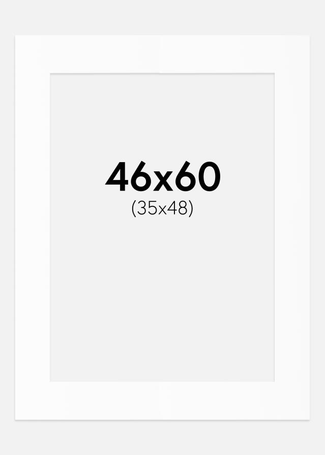 Passepartout Valkoinen Standard (Valkoinen keskus) 46x60 cm (35x48)