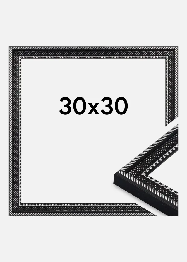 Kehys Trellis Akryylilasi Musta 30x30 cm