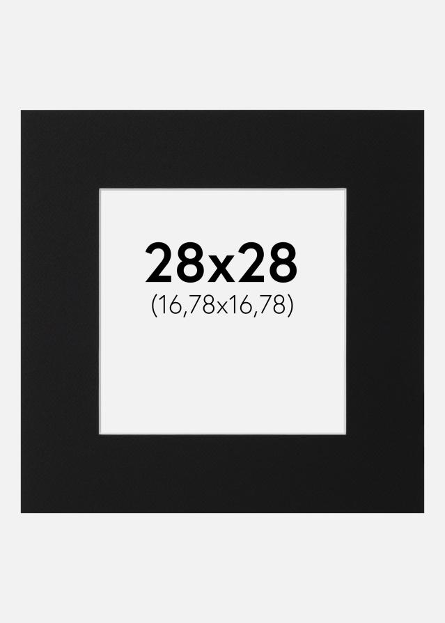 Paspatuuri Musta Standard (Valkoinen keskus) 28x28 cm (16,78x16,78)