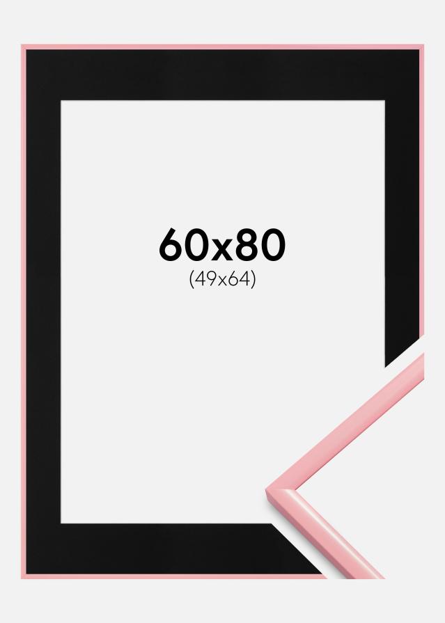 Kehys New Lifestyle Roosa 60x80 cm - Passepartout Musta 50x65 cm