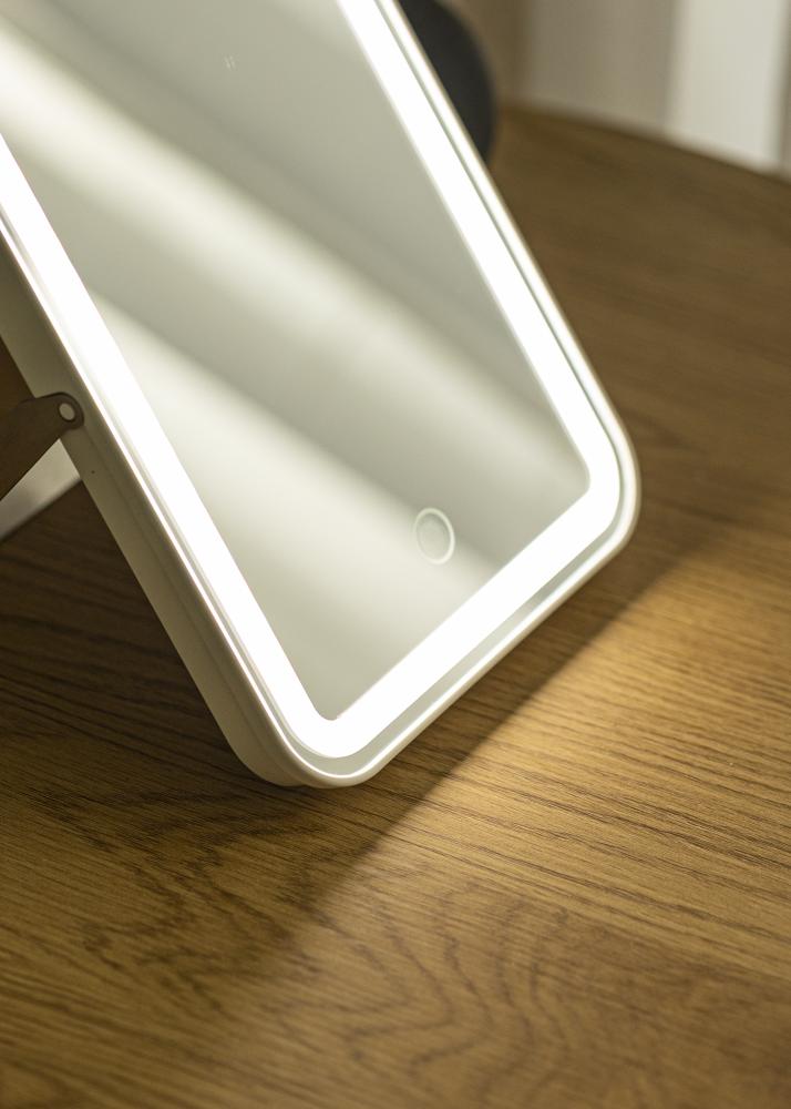 KAILA Meikkipeili Travel LED Ladattava Valkoinen 17x23 cm