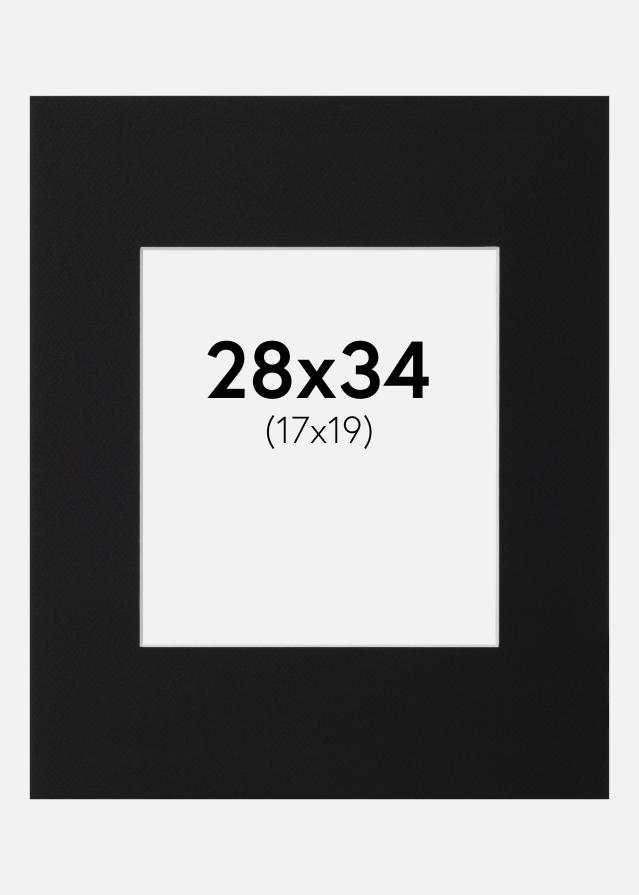 Paspatuuri Musta Standard (Valkoinen keskus) 28x34 cm (17x19)