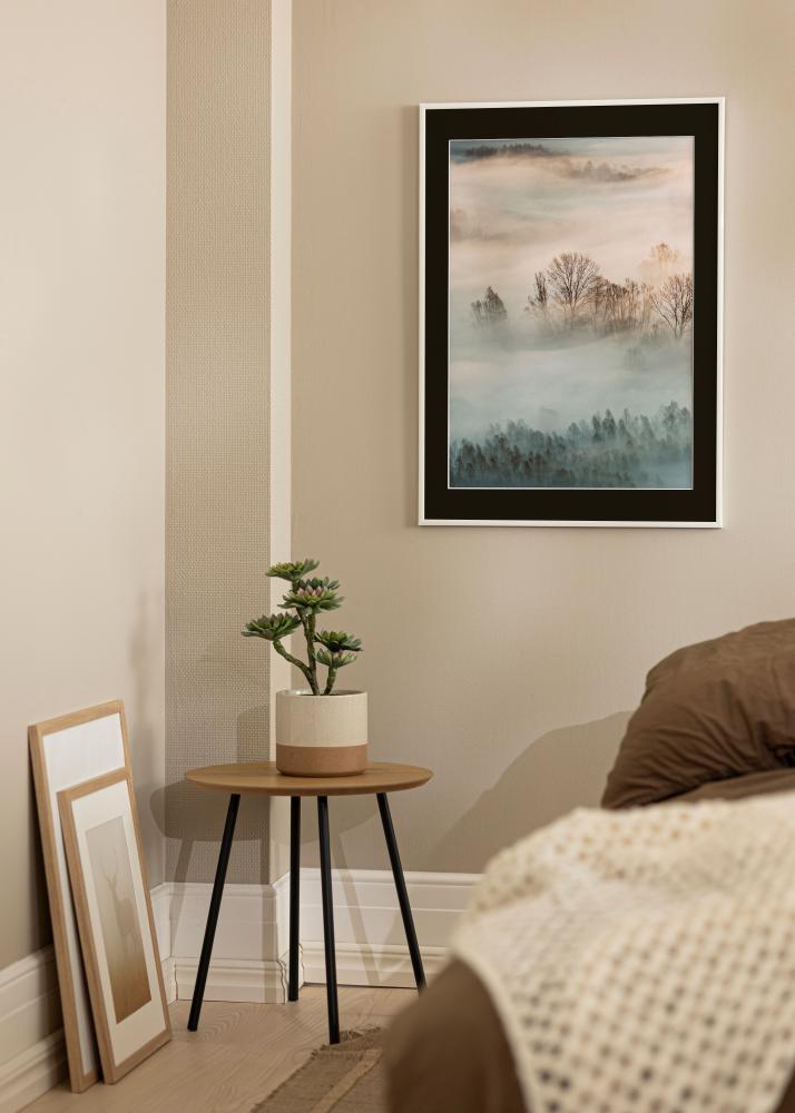 Kehys New Lifestyle Valkoinen 30x40 cm - Passepartout Musta 21x29,7 cm (A4)