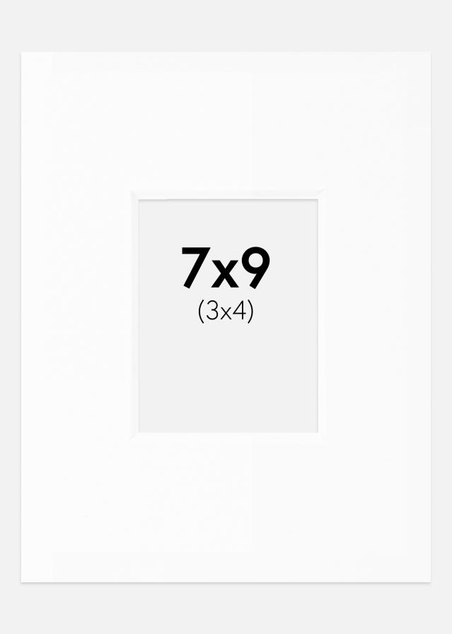 Passepartout Valkoinen Standard (Valkoinen keskus) 7x9 cm (3x4)