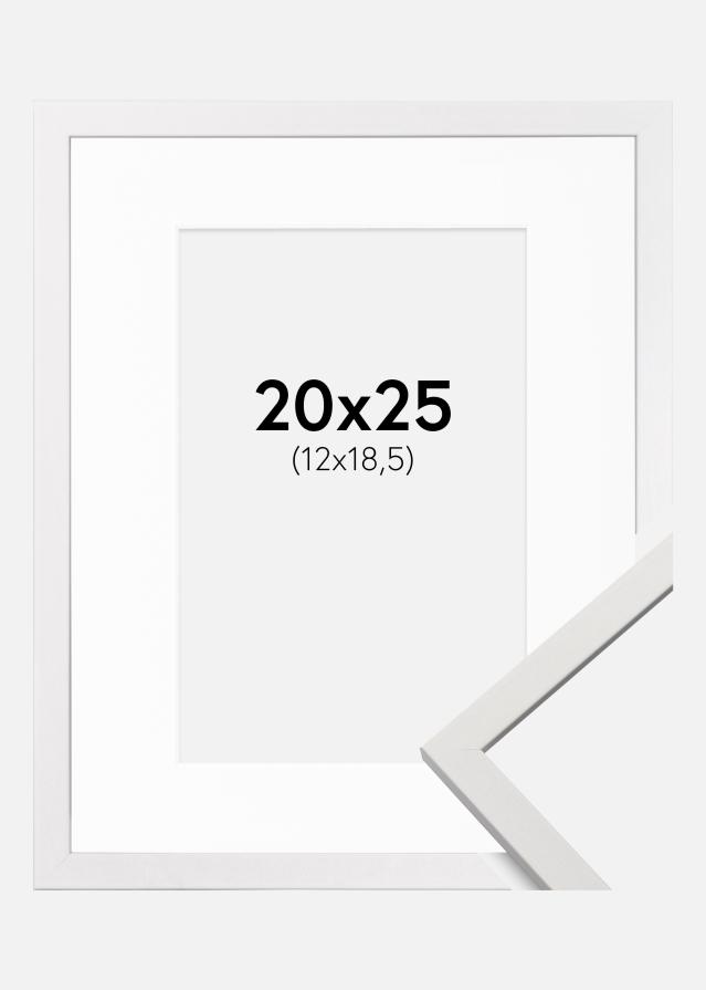 Kehys Edsbyn Valkoinen 20x25 cm - Passepartout Valkoinen 13x19,5 cm