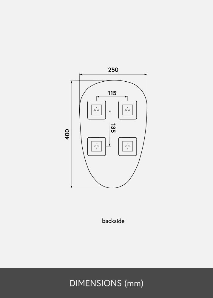 KAILA Peili Shape II Dark Bronze 25x40 cm