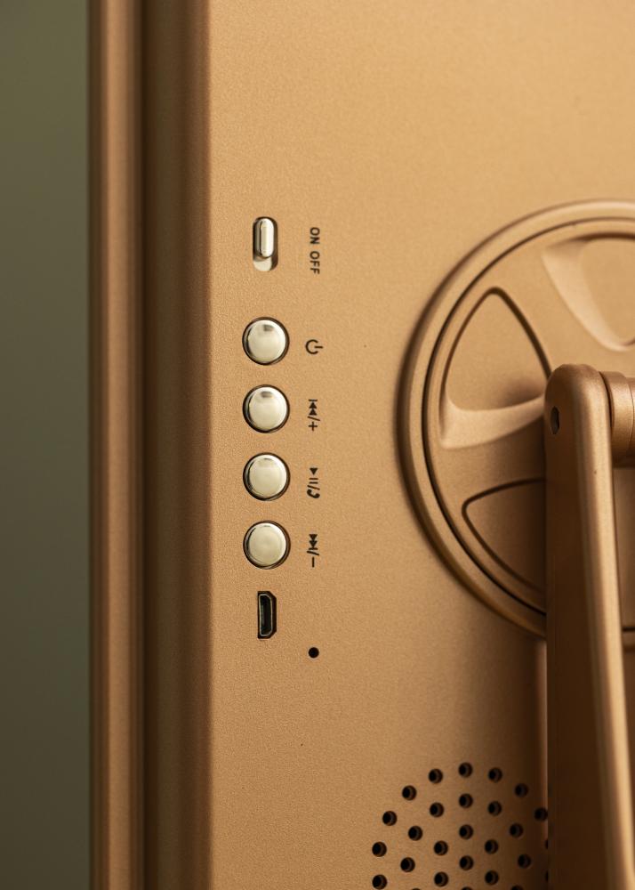 KAILA Meikkipeili LED Bluetooth-kaiuttimella Ruusukulta 18x30 cm