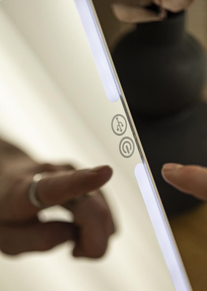 KAILA Meikkipeili Travel LED Ladattava Valkoinen 19x25 cm