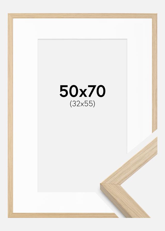 Kehys Grimsåker Tammi 50x70 cm - Passepartout Valkoinen 33x56 cm