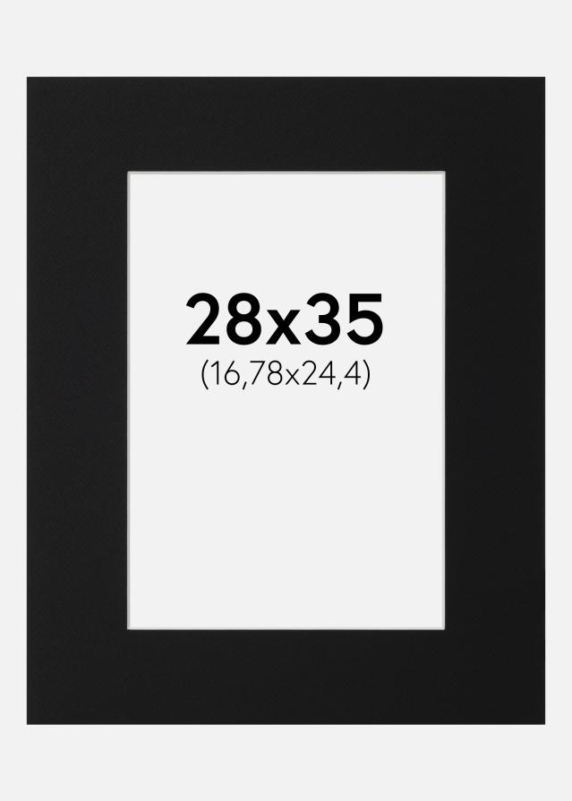 Paspatuuri Musta Standard (Valkoinen keskus) 28x35 cm (16,78x24,4)