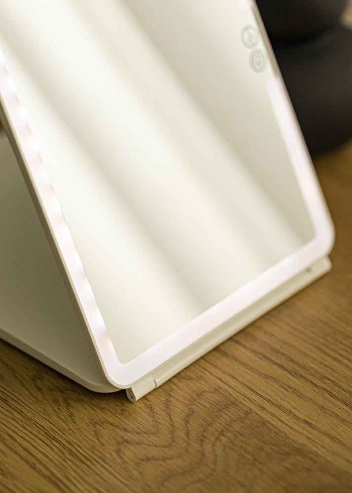 KAILA Meikkipeili Travel LED Ladattava Valkoinen 19x25 cm