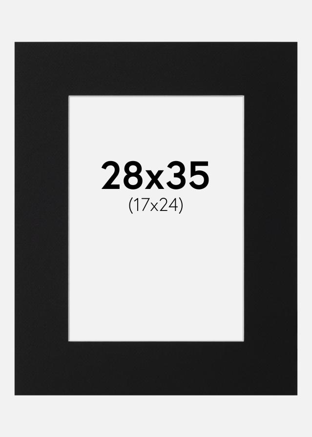 Paspatuuri Musta Standard (Valkoinen keskus) 28x35 cm (17x24)