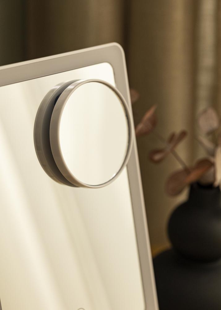 KAILA Meikkipeili LED Strip Bluetooth-kaiuttimella Valkoinen 18x30 cm