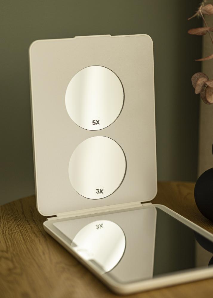 KAILA Meikkipeili Travel LED Ladattava Valkoinen 19x25 cm