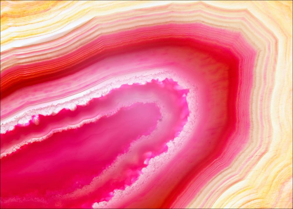 Agate - Vaaleanpunainen / Keltainen I Juliste