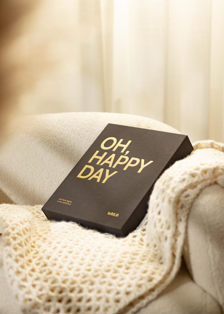 KAILA OH HAPPY DAY Black - Coffee Table Photo Album (60 Mustaa sivua)