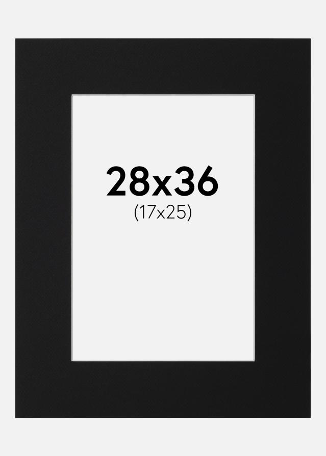 Paspatuuri Musta Standard (Valkoinen keskus) 28x36 cm (17x25)