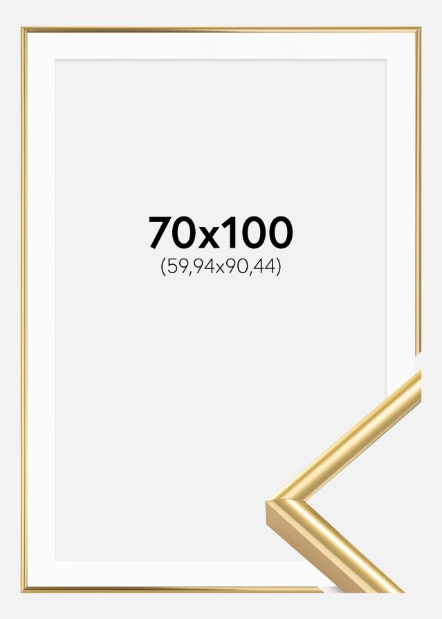 Kehys Victoria Kulta 70x100 cm - Passepartout Valkoinen 24x36 tuumaa