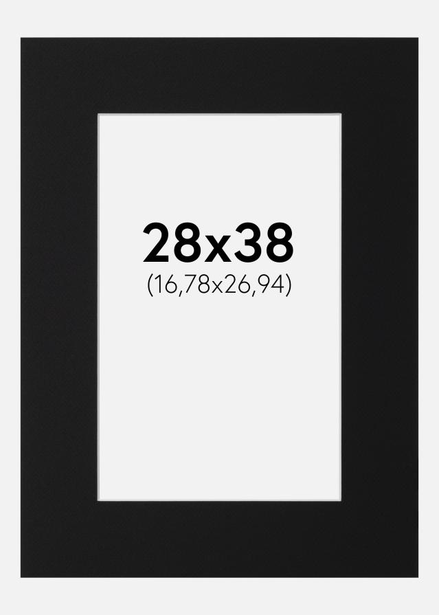 Paspatuuri Musta Standard (Valkoinen keskus) 28x38 cm (16,78x26,94)