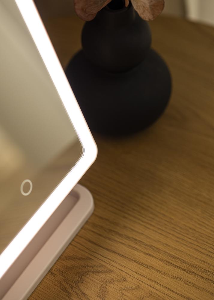 KAILA Meikkipeili LED Strip Bluetooth-kaiuttimella Valkoinen 18x30 cm