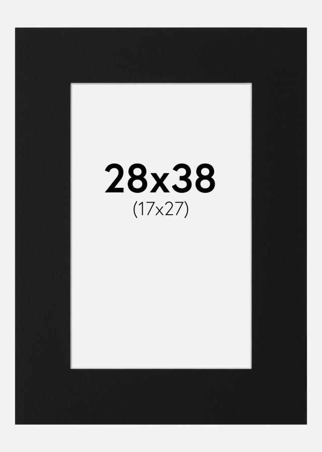 Paspatuuri Musta Standard (Valkoinen keskus) 28x38 cm (17x27)