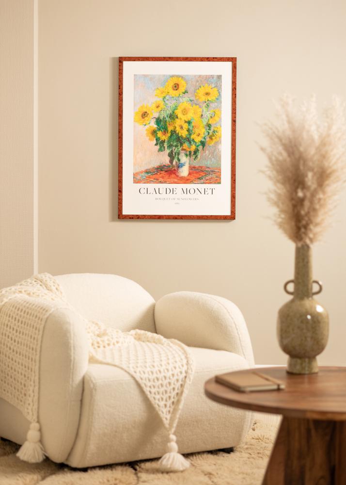 Kehys Hermes Akryylilasi Burr Walnut 70x100 cm