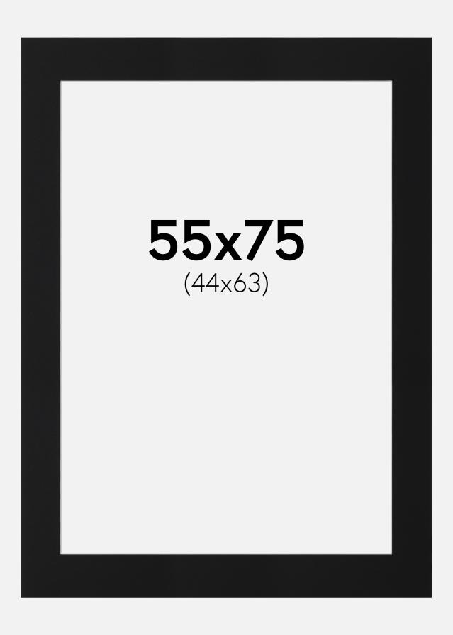 Paspatuuri Musta Standard (Valkoinen keskus) 55x75 cm (44x63)