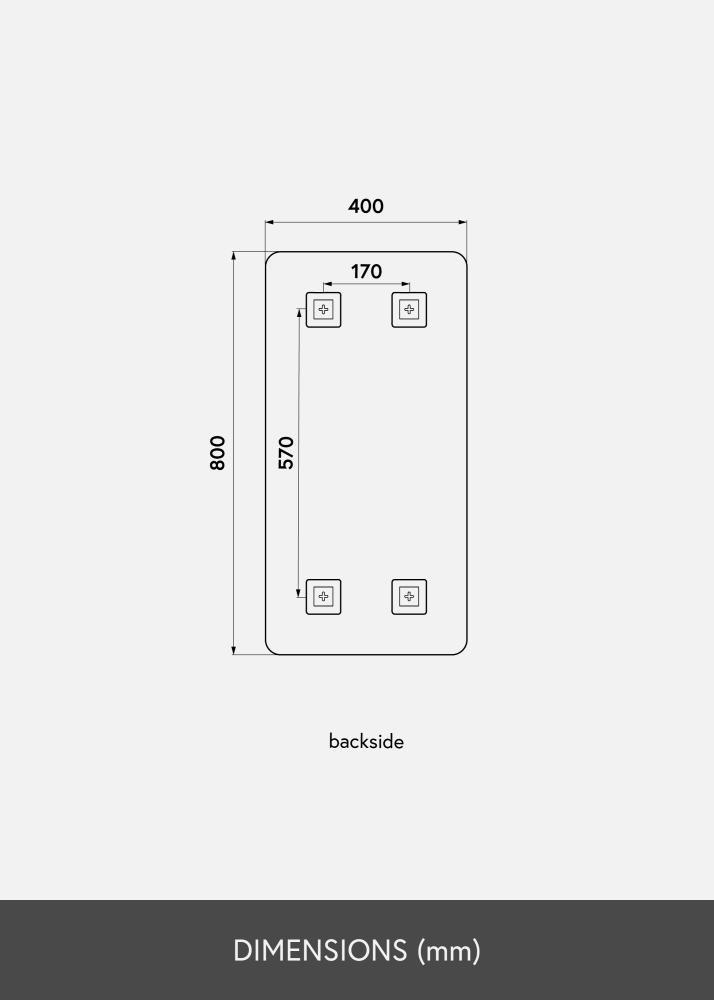 KAILA Peili Rectangle Dark Bronze 40x80 cm