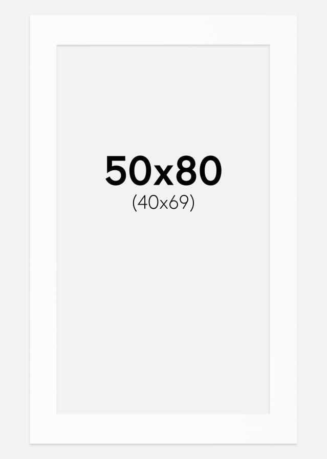 Paspatuuri Valkoinen Standard (Valkoinen keskus) 50x80 cm (40x69)