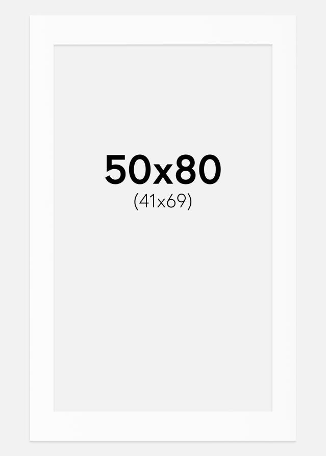 Paspatuuri Valkoinen Standard (Valkoinen keskus) 50x80 cm (41x69)