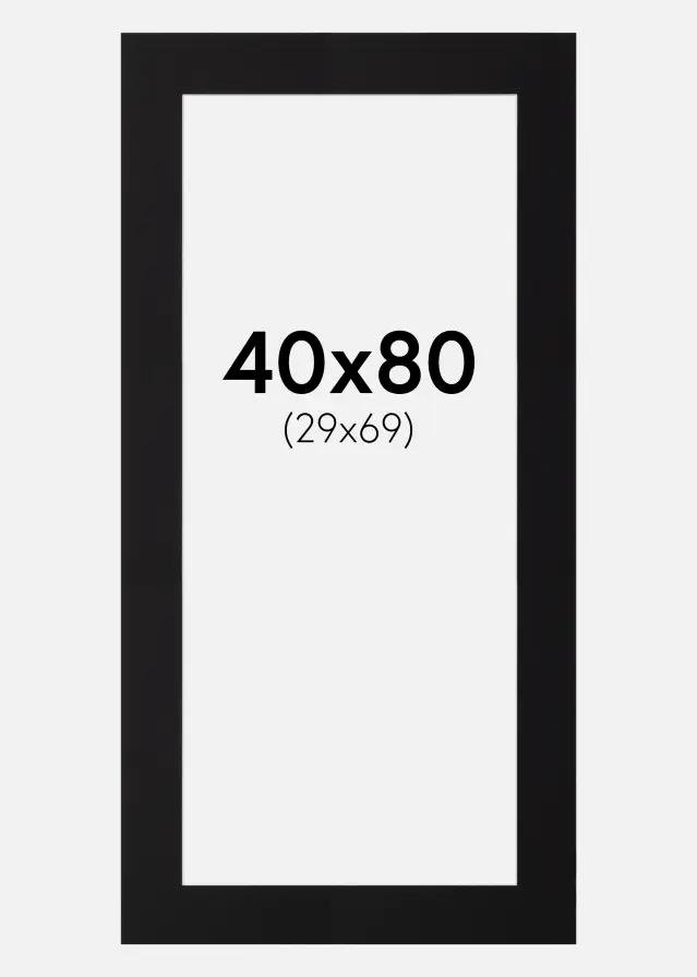 Paspatuuri Canson Musta (Valkoinen keskus) 40x80 cm (29x69)