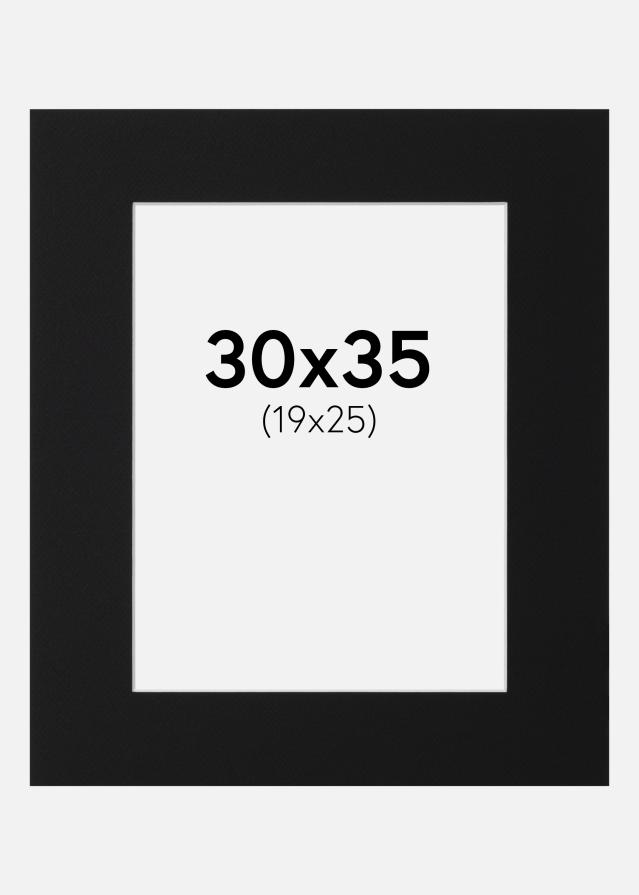 Paspatuuri Musta Standard (Valkoinen keskus) 30x35 cm (19x25)