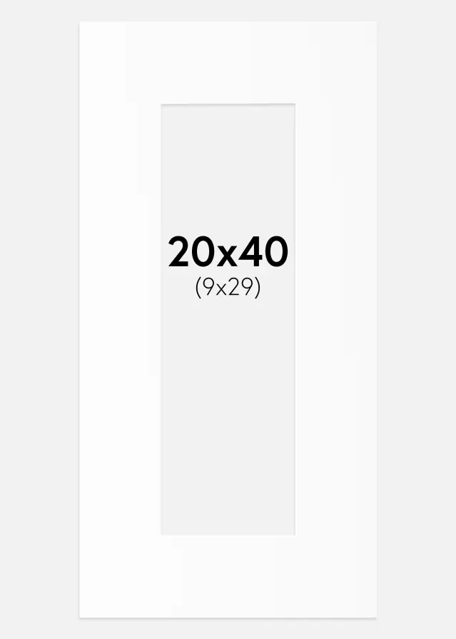 Paspatuuri Canson Valkoinen (Valkoinen keskus) 20x40 cm (9x29)