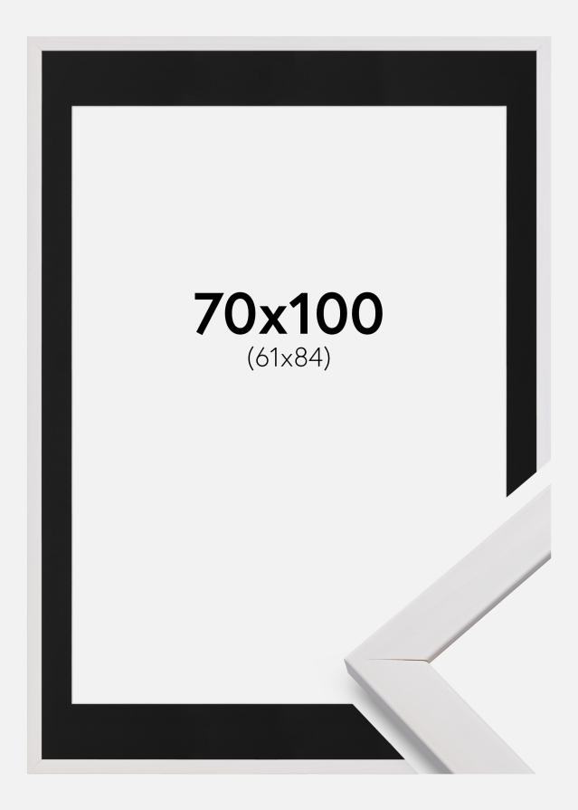 Kehys Stilren Valkoinen 70x100 cm - Paspatuuri Musta 62x85 cm