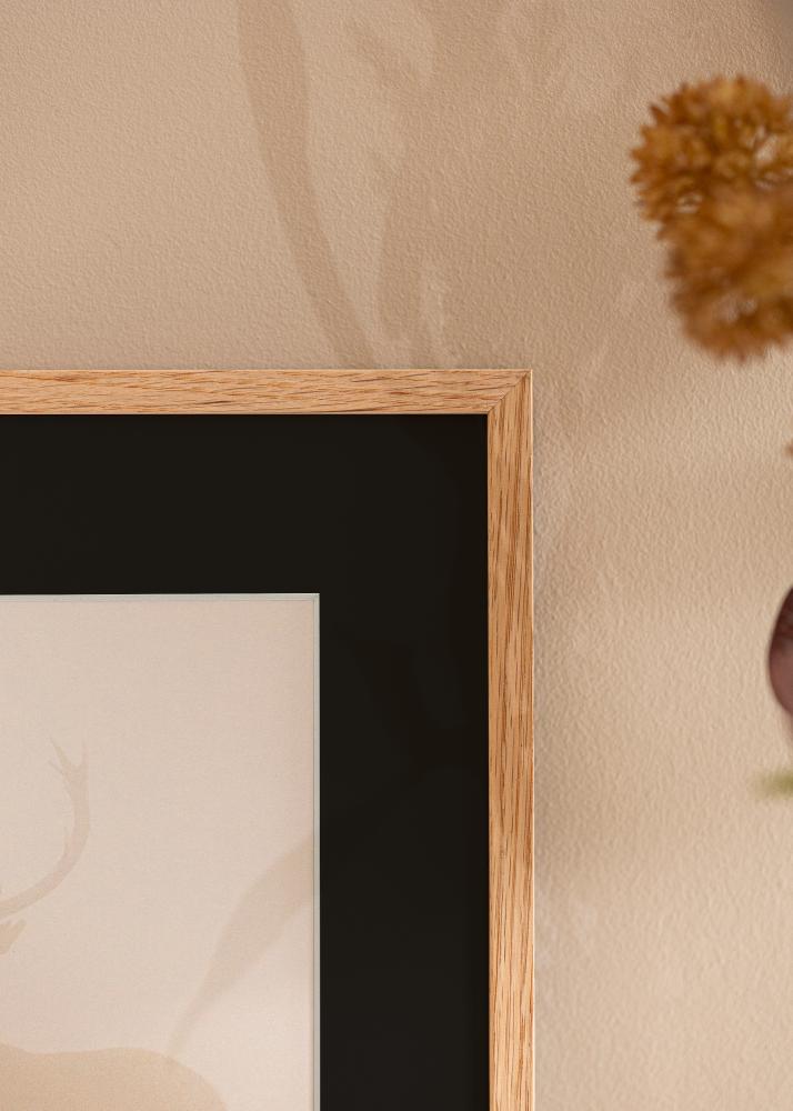 Kehys Oslo Tammi 30x40 cm - Passepartout Musta 18x27 cm