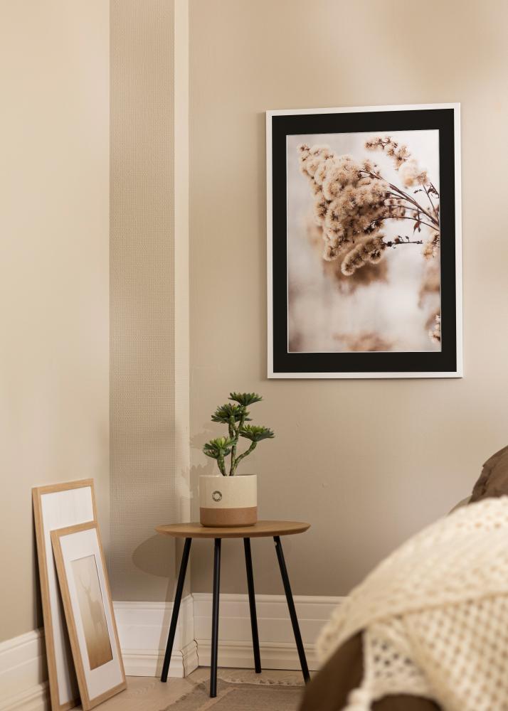 Kehys Trendy Valkoinen 20x25 cm - Passepartout Musta 15x20 cm