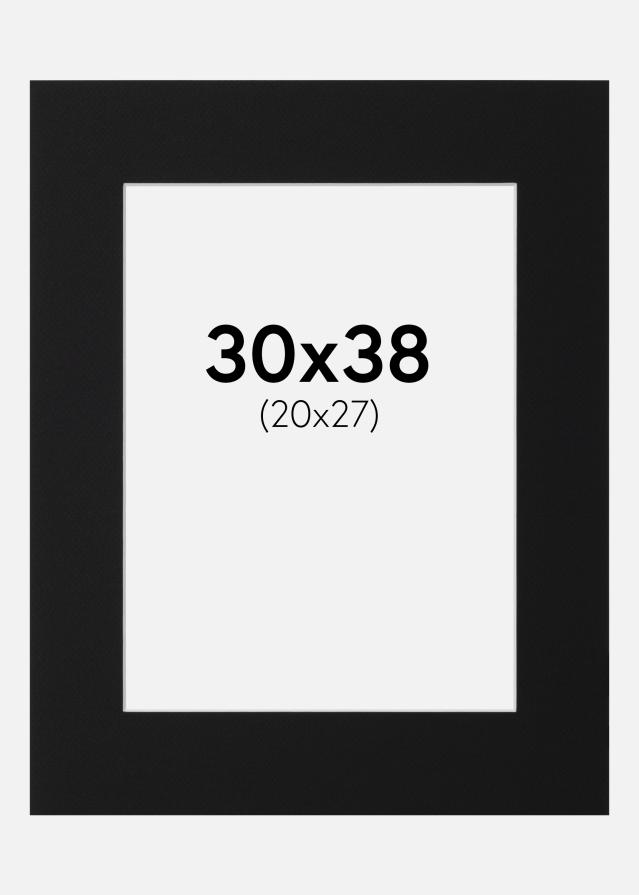 Paspatuuri Musta Standard (Valkoinen keskus) 30x38 cm (20x27)