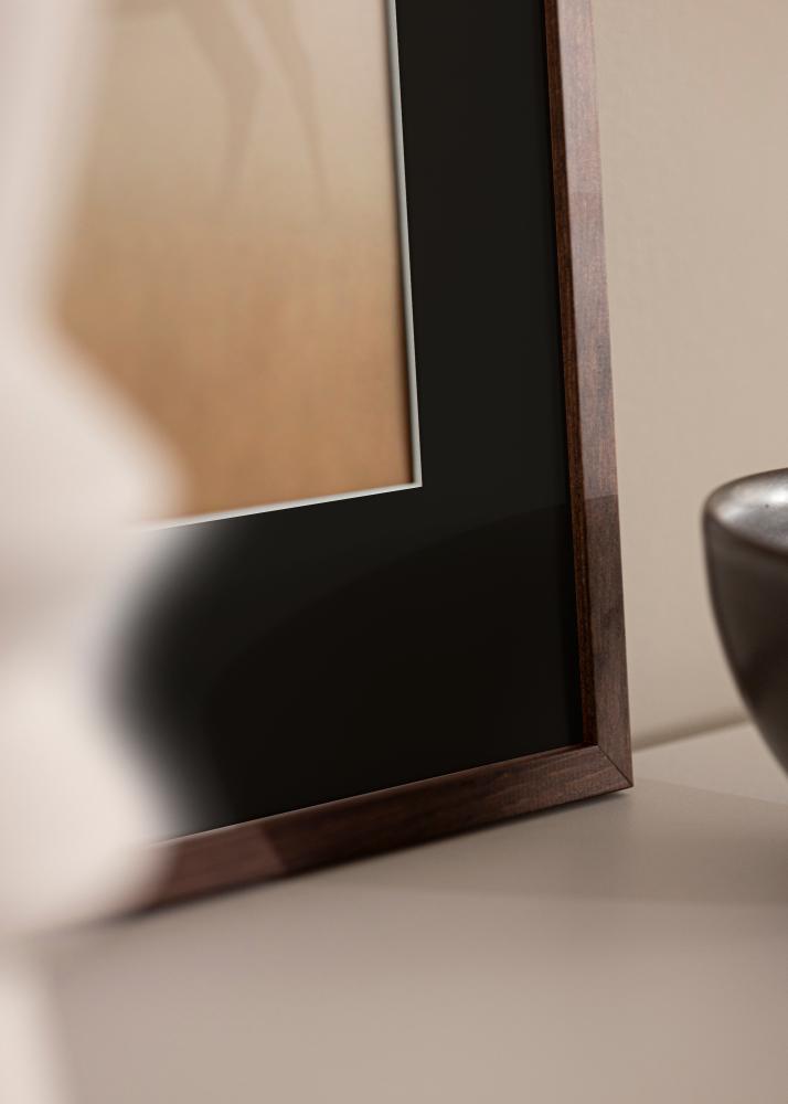 Kehys Galant Saksanpähkinä 50x60 cm - Paspatuuri Musta 14x18 tuumaa