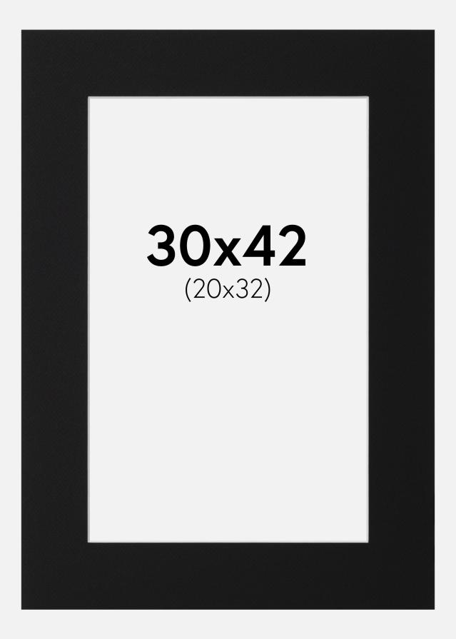 Paspatuuri Musta Standard (Valkoinen keskus) 30x42 cm (20x32)
