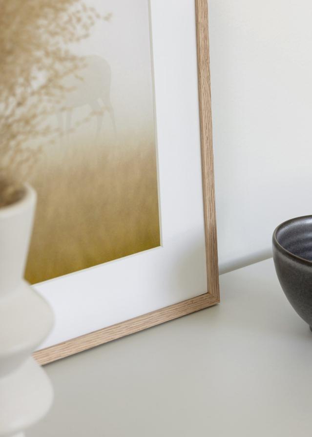 Kehys Kapea Tammi Akryylilasi 18x18 cm