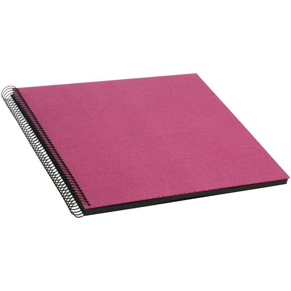 Bella Vista Kierrealbumi Fuchsia - 35x30 cm (40 Mustaa sivua / 20 lehteä)